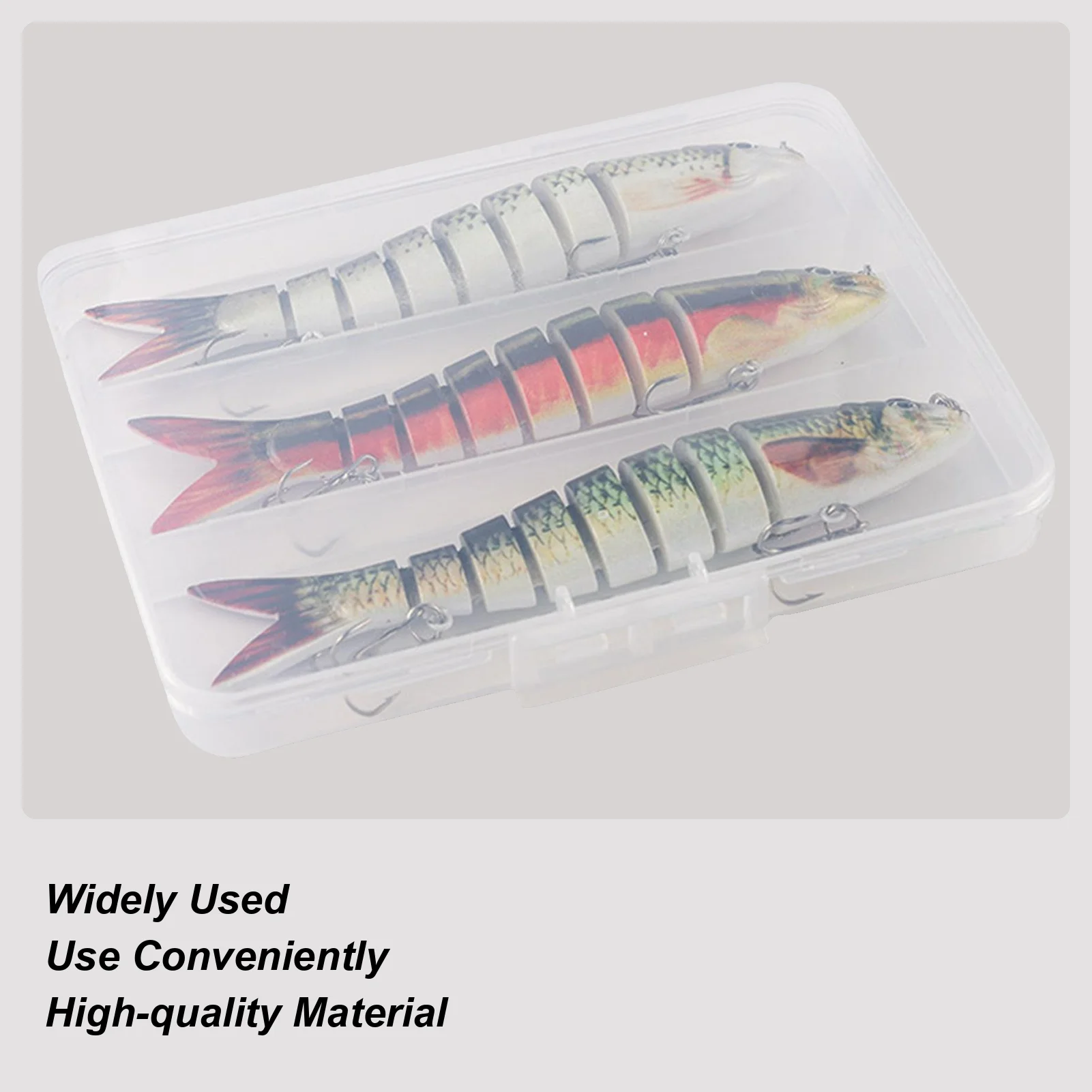 

Bass Fishing Lure Multi-Joint Baits For Angling 3 Pieces Realistic Bite-Resistant Fishing Lure With Multi-Joint For Trolling