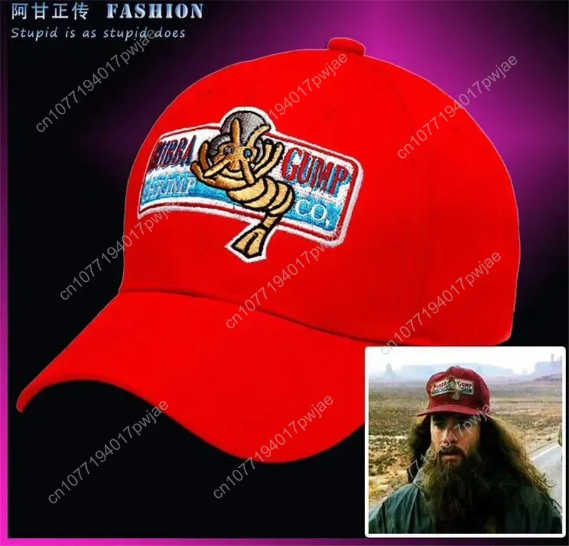 Fashion Design hoed 1994 BUBBA GUMP SHRIMP Baseball cap mannen vrouwen Sport hoeden Zomer Cap Geborduurde casual Hoed Forrest Gump caps