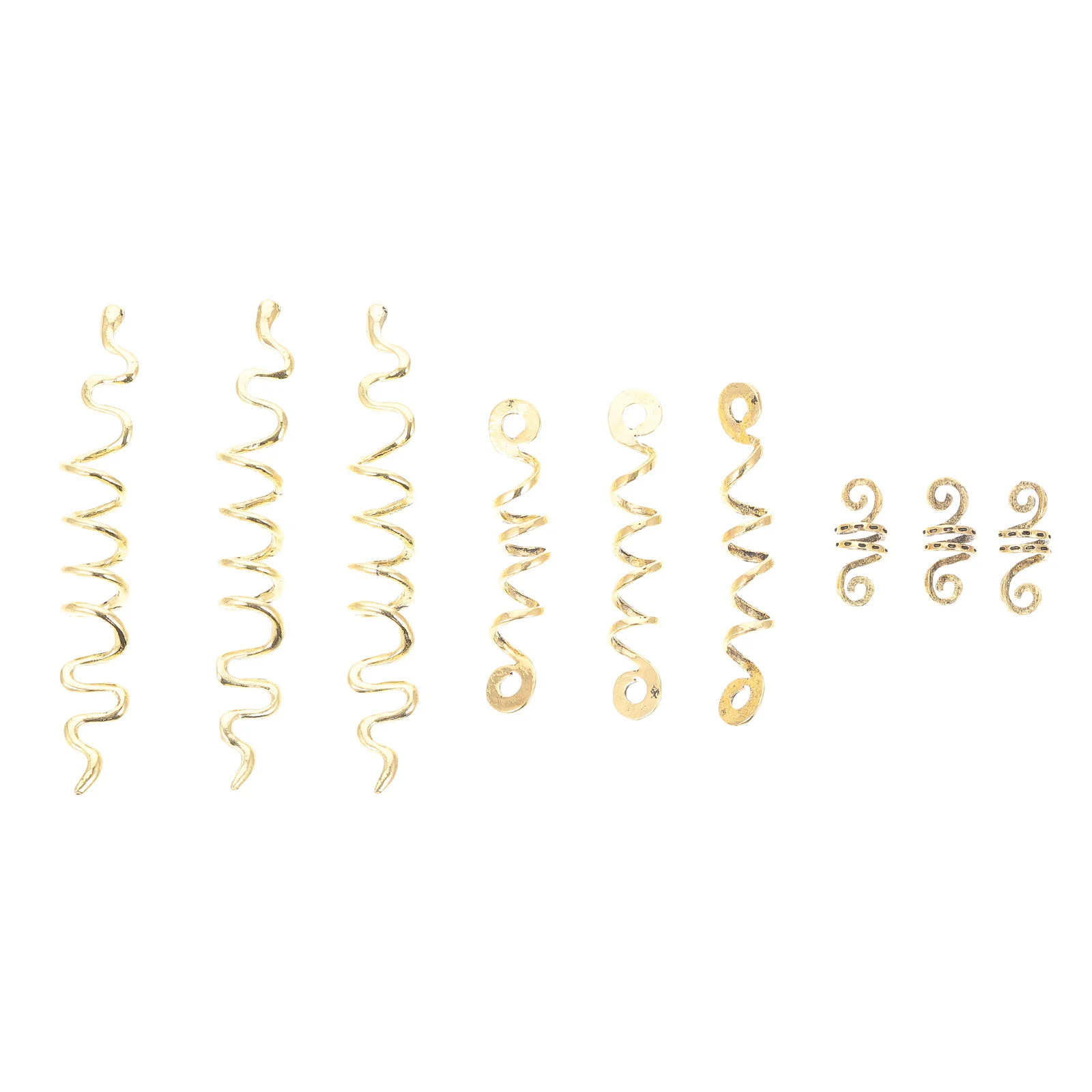 

9pcs Hair Accessories Braids Zinc Alloy Spiral Coil Dreadlocks Beads for Party Wedding Proms Fashion Show Photo Hair Care