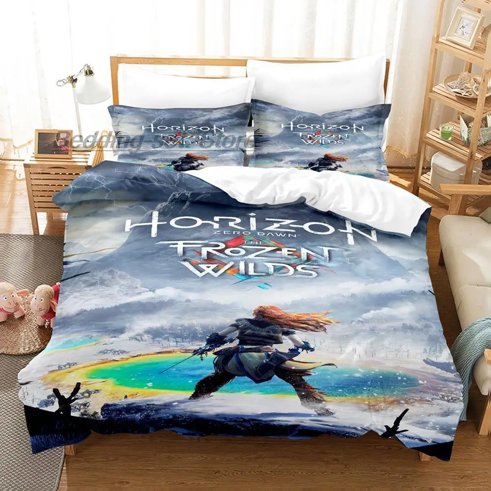 

Horizon Zero Dawn Bedding Set Single Twin Full Queen King Size Bed Set Aldult Kid Bedroom Duvetcover Sets 3D Game bed sheet set