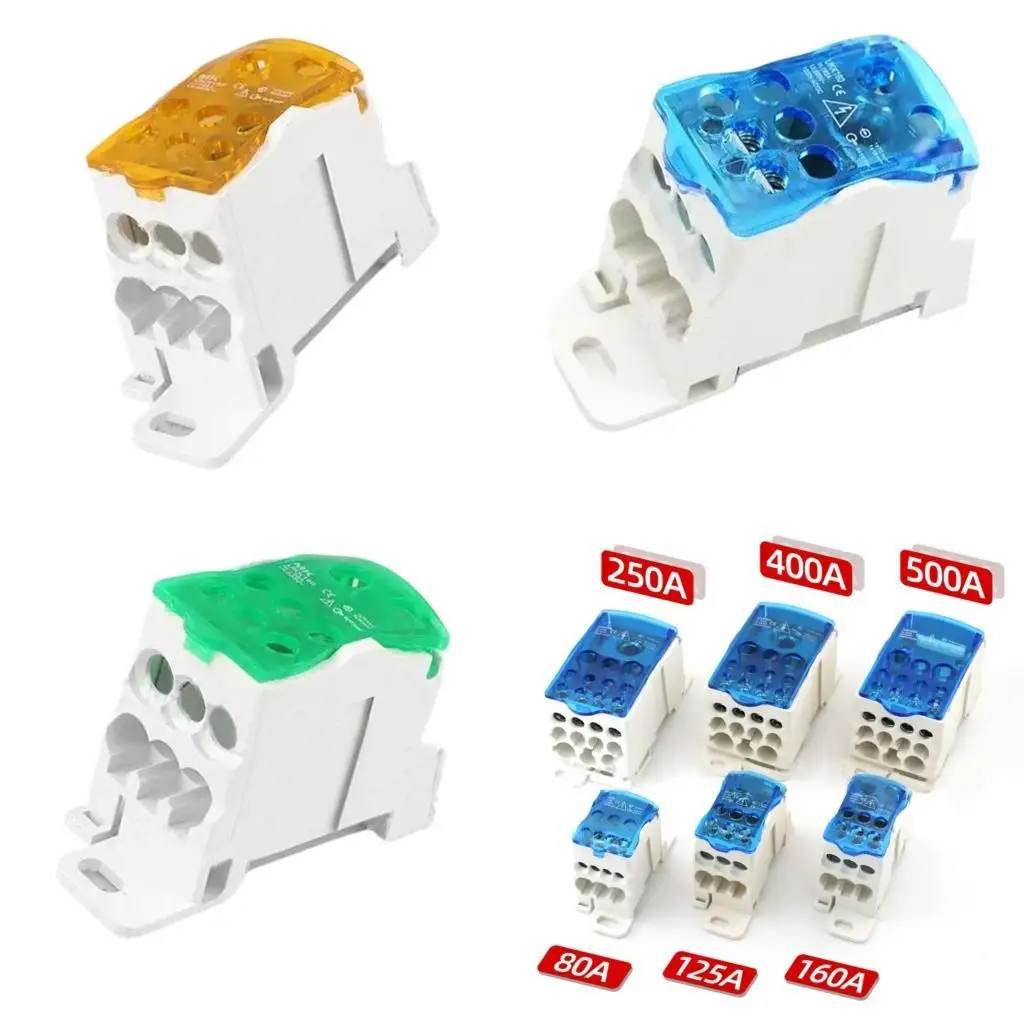 

Y1UD Small Levers Wire Connectors Quick Connection Terminals 1 In 6 Out Plastic & Metal Levers Wire Nut Connectors for Wiring