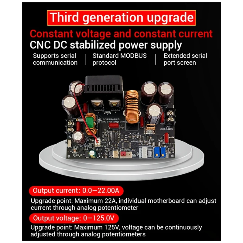 CNC Step-Down DC ajustável regulada alimentação, tensão constante, atualização do módulo atual, ZK-10022