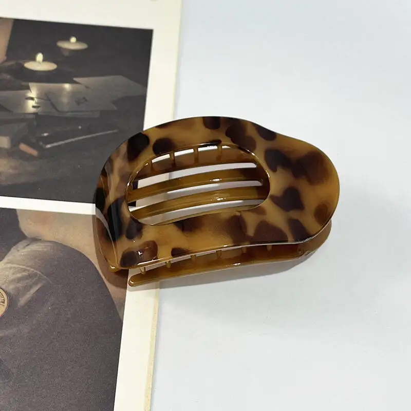 ใหม่มาถึงขายร้อนแบนรูปไข่ผม Claw คลิป Matte Duckbill คลิป Back-of-HEAD Bun อุปกรณ์เสริมผมง่ายคลิปเครื่องประดับผม