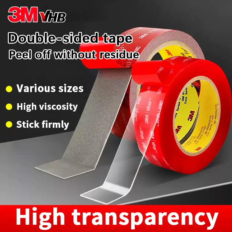 3M Double-sided Adhesive Tape Strong Adhesion Wall Fixation for Decorations Waterproof Transparent Vehicle Foam Tape