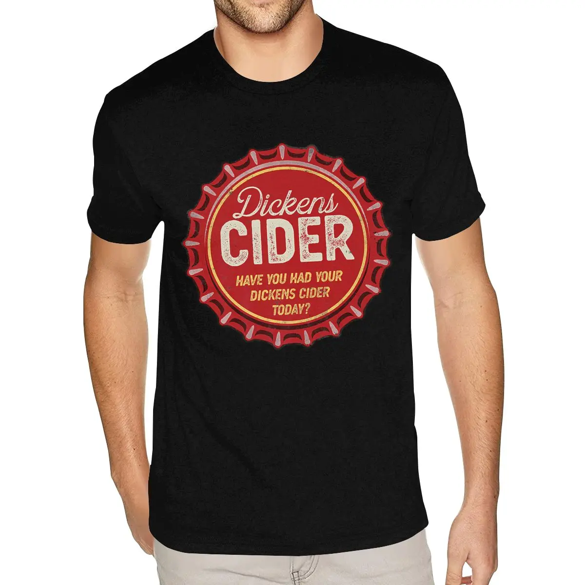 

Dickens Cider Fun Pun Design Cheeky Оптовая продажа футболок S-6XL Мужская отличная рубашка