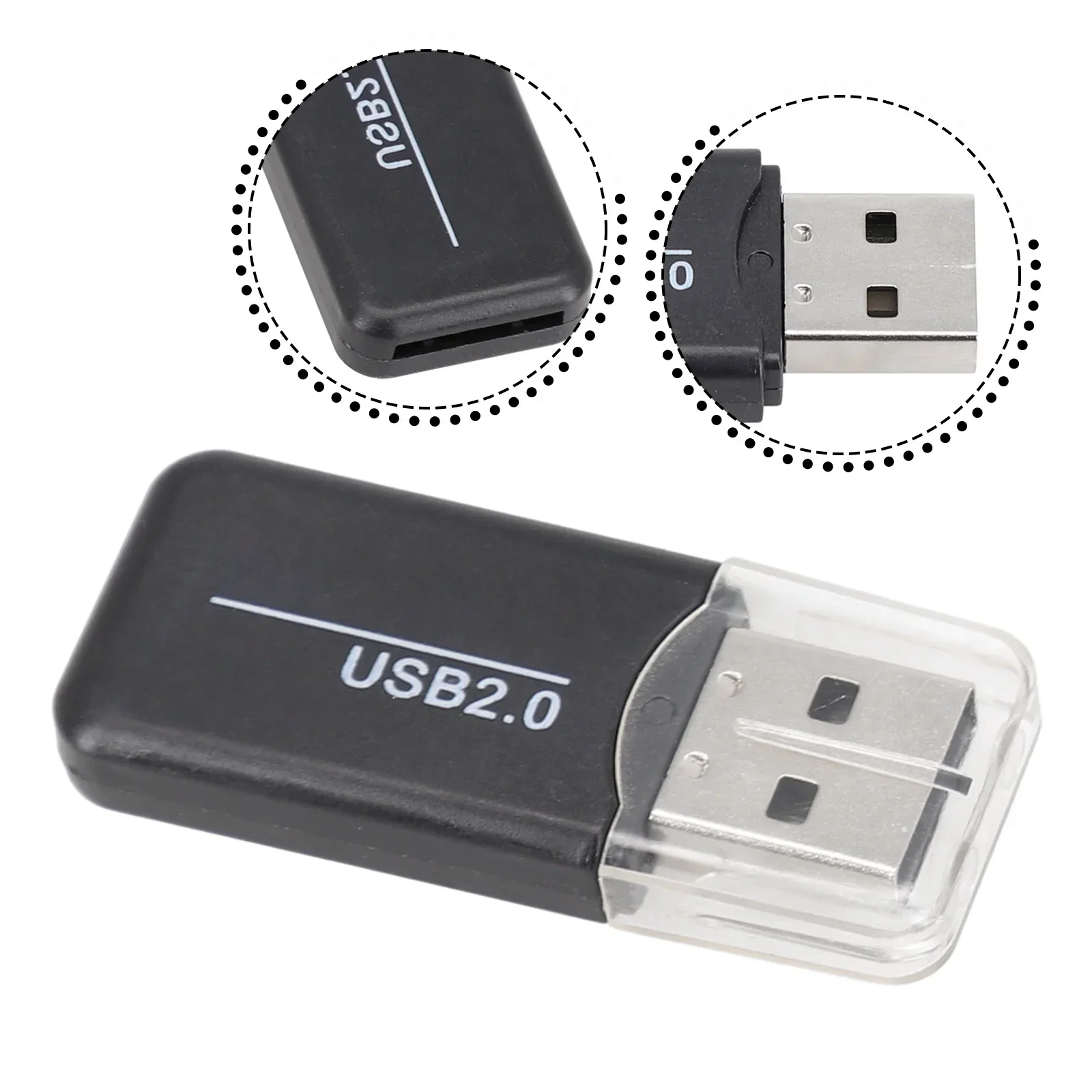 Mini Blue Black Card Reader 2.0 High-speed Card Reader USB Converter Smart USB Card Reader Lector Memory Card Reader Accessories