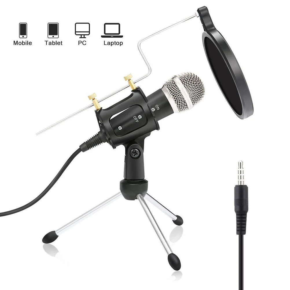 

Capacitive Microphone Stand Holder Anti Vibration Clamp for Condenser Mic Accessories Bracket Cable Recording Kit Vocals