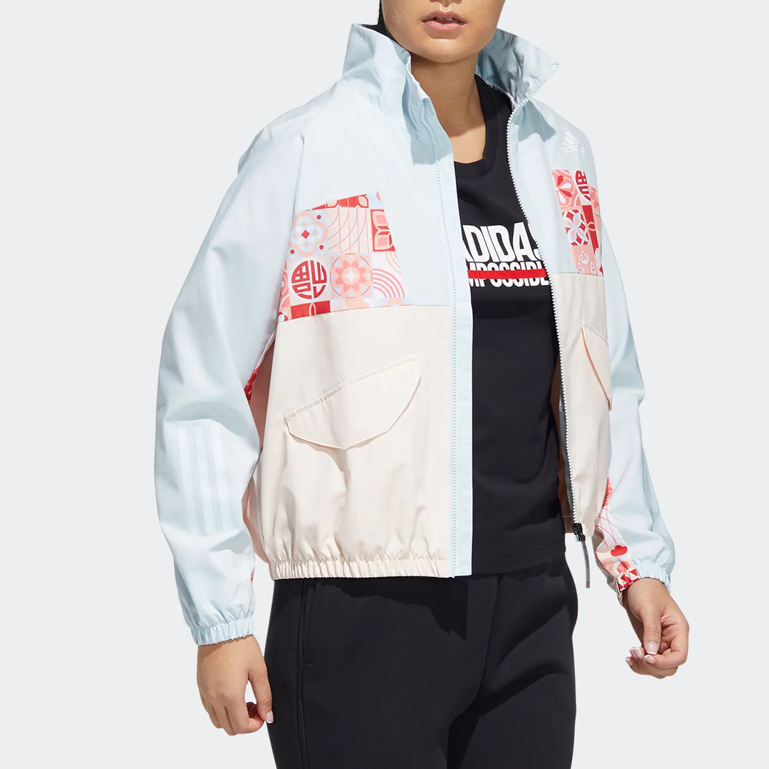 

Женская модная спортивная куртка adidas Authentic Casual с воротником-стойкой HC2800