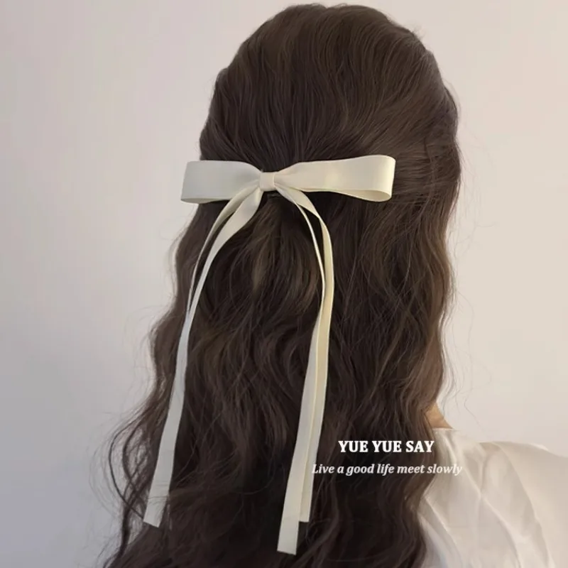 5pcs Ribbon Bow Hairpin for Women's Double Ponytail Hair Accessories - Duckbill Headband - Perfect - Detail 1