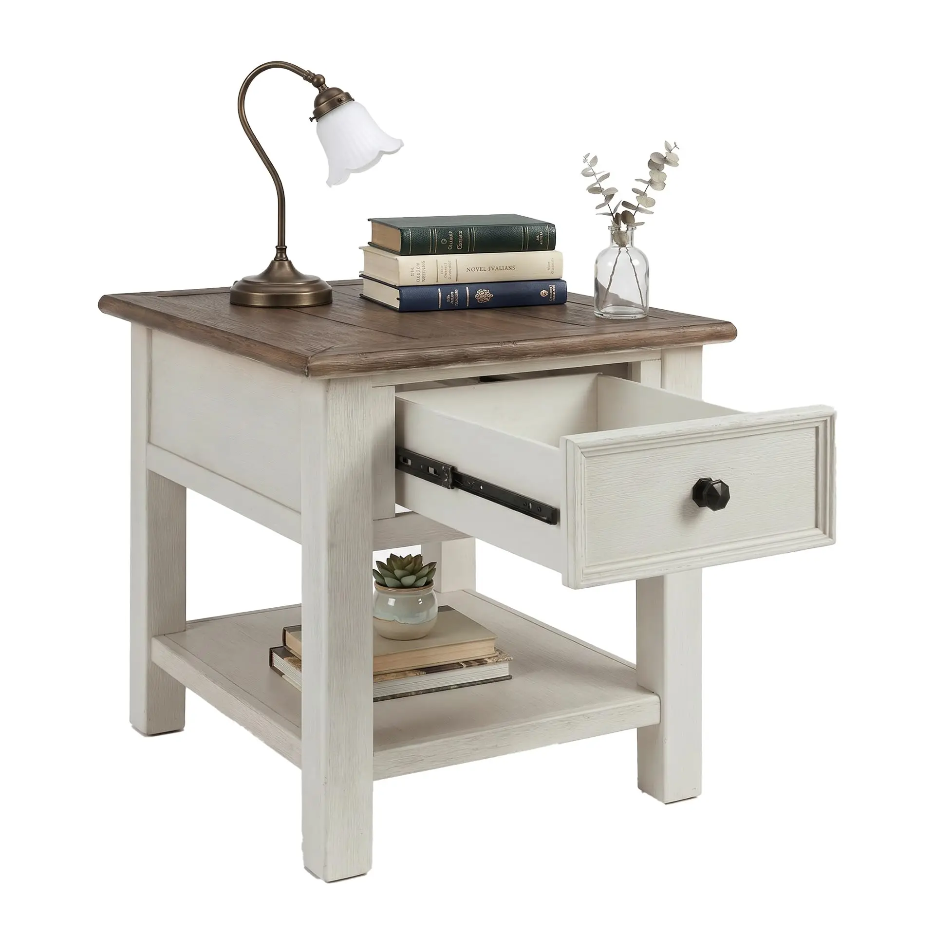 Tyler Creek End Table, Farmhouse Wood