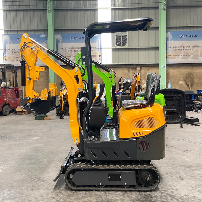 

Customized 1.2-ton construction machinery EPA small crawler excavator mini long arm equipment household garden excavator