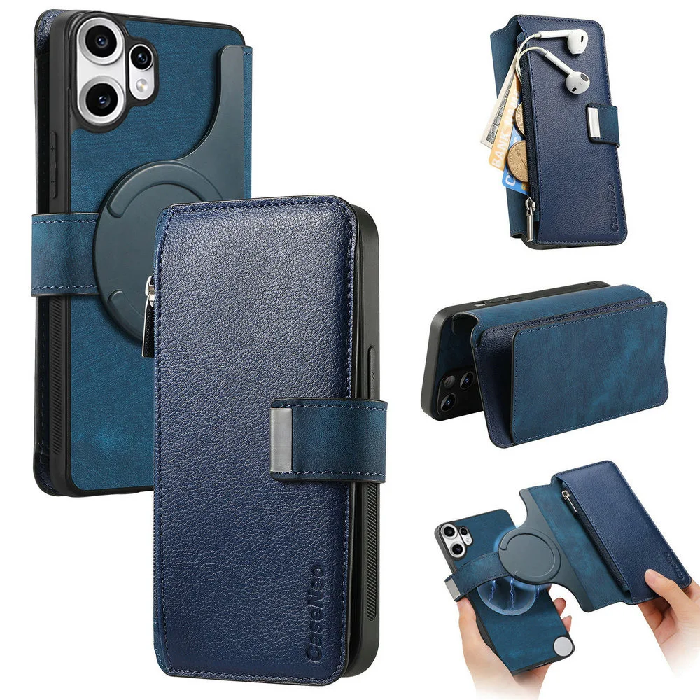 

Magnetic 2IN1 Detachable Leather Card Case for Nothing CMF Phone 2 Pro 5G 2025 Luxury Cover Nothing Phone 3a Pro 2Pro Flip Cover