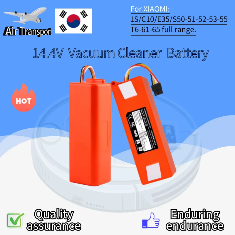 

NEW Original 5200mAh 14.4V Vacuum Cleaner Replacement Battery For Xiaomi Roborock S55, S60, S65, S50, S51, S5 MAX, S6, E45/S45