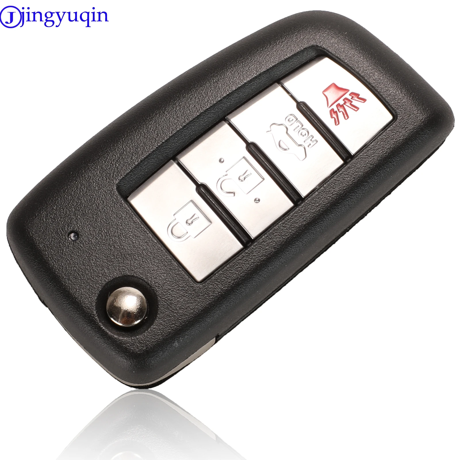 jingyuqin KBRASTU15 Modified Flip Key Shell For Nissan X-trail Qashqai Altima Maxima Genesis Sentra Versa NSN14 Blade 433/315MHZ