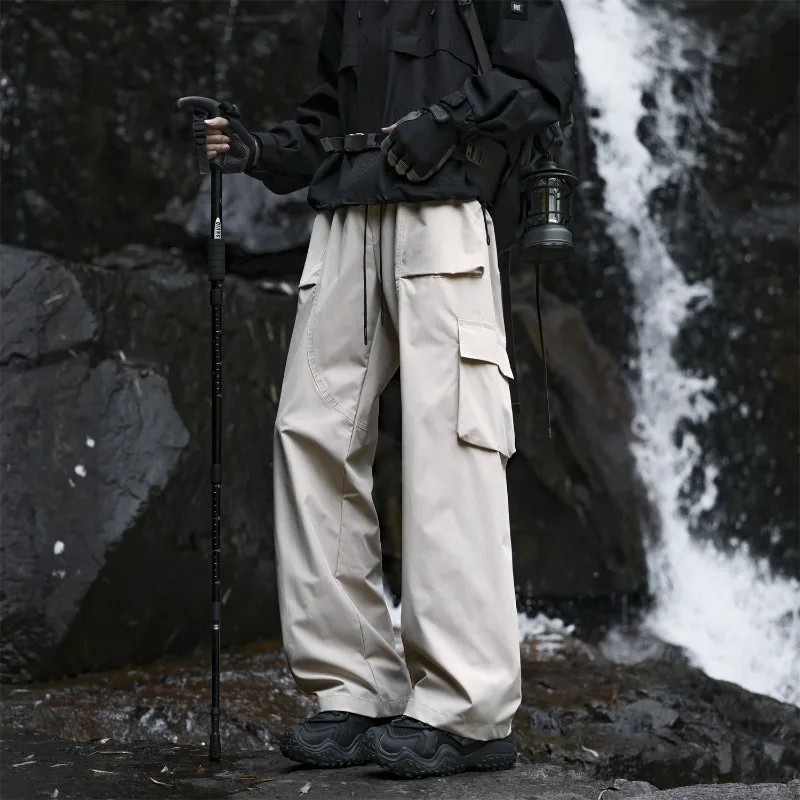 

Men Cargo Pants Multi-Pocket Elastic Waist Streetwear HipHop Joggers Men Harem Trousers Harajuku Sweatpants Military Baggy Pants