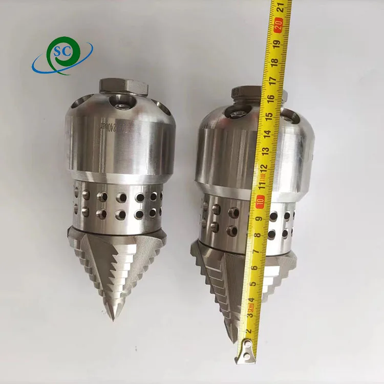 CS جذور الضغط العالي قطع استنزاف تنظيف فوهة 170L أنابيب الصرف الصحي الدوارة غسل فوهة