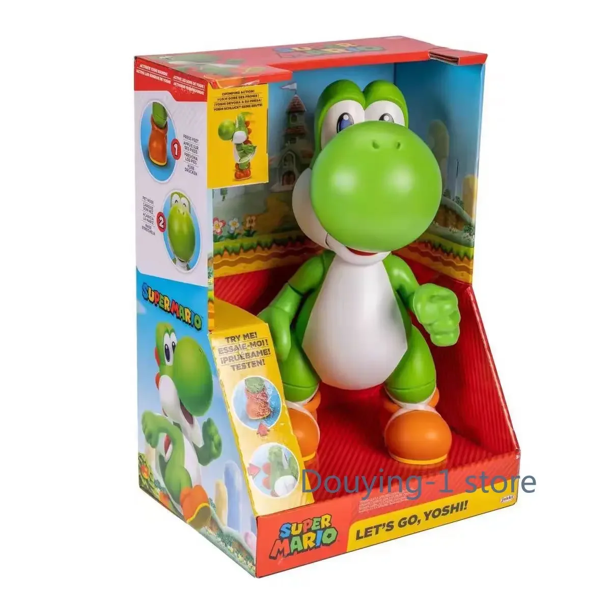 

In Stock Jakks Game Anime Figure Model Yoshi Doll 36cm Can Make A Sound Action Figure Toy Gift