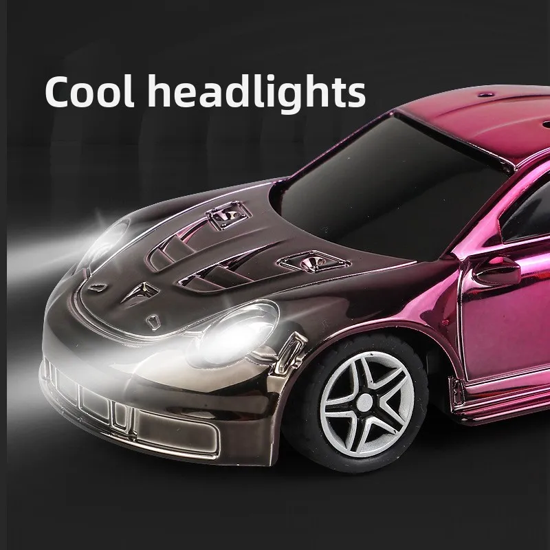 선물용 RC 레이싱 미니카 시뮬레이션 RC 자동차 1/43 스케일 RTR 2.4GHz 전동 모델 LED 라이트 라디오 RC 장난감 소년용