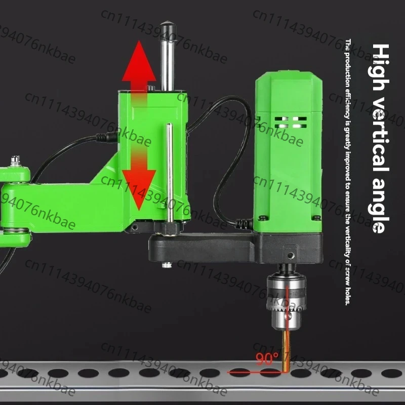 220V Servo Vertical Electric Tapping Machine,Flexible Arm Thread Tapping Tool,Plug‑in Cordless Dual‑Mode Metal Tapping Equipment