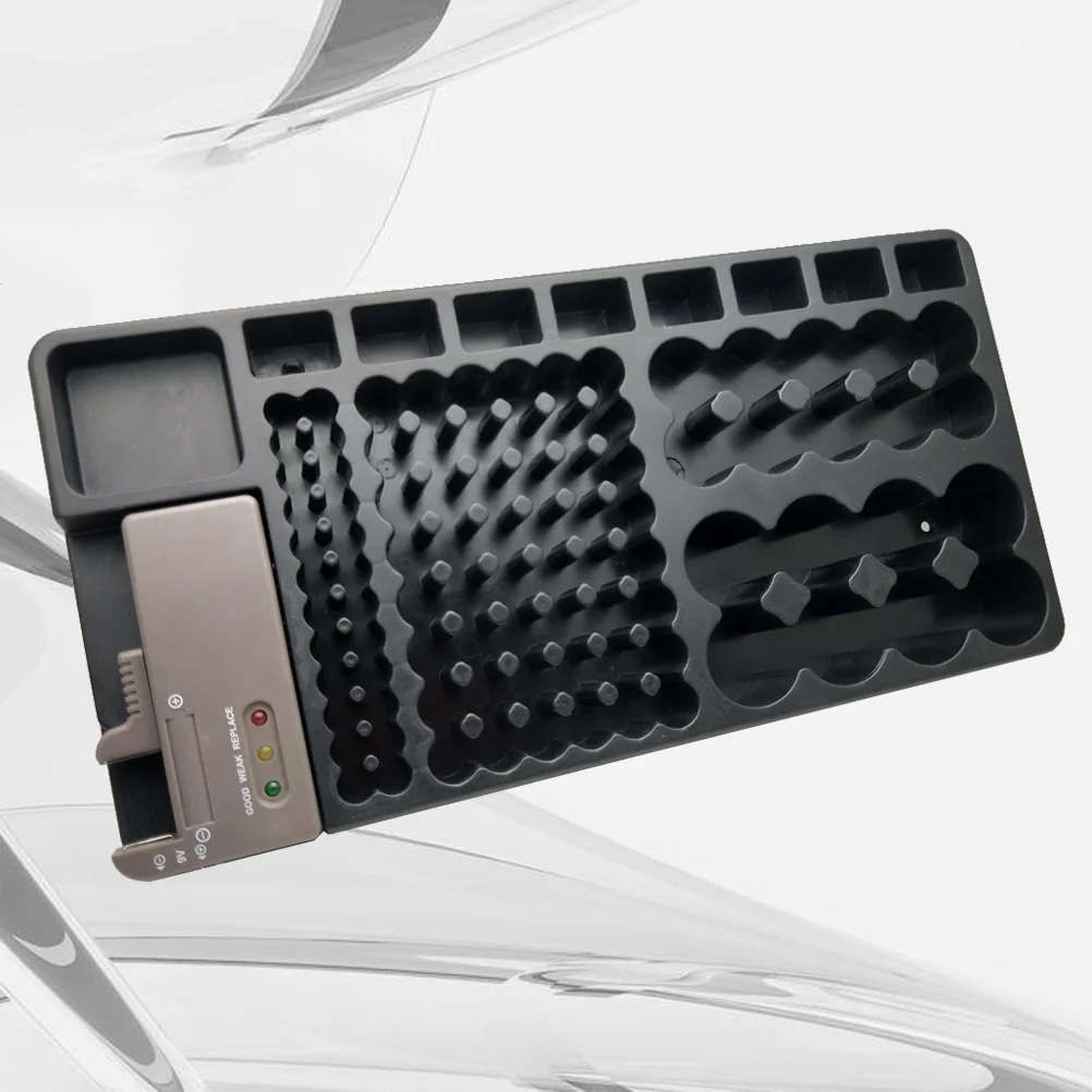 

98Pcs Tester Organizer Storage Box Case Holder Rack for Aa Aaa 9V Cell Batteries Storage Box