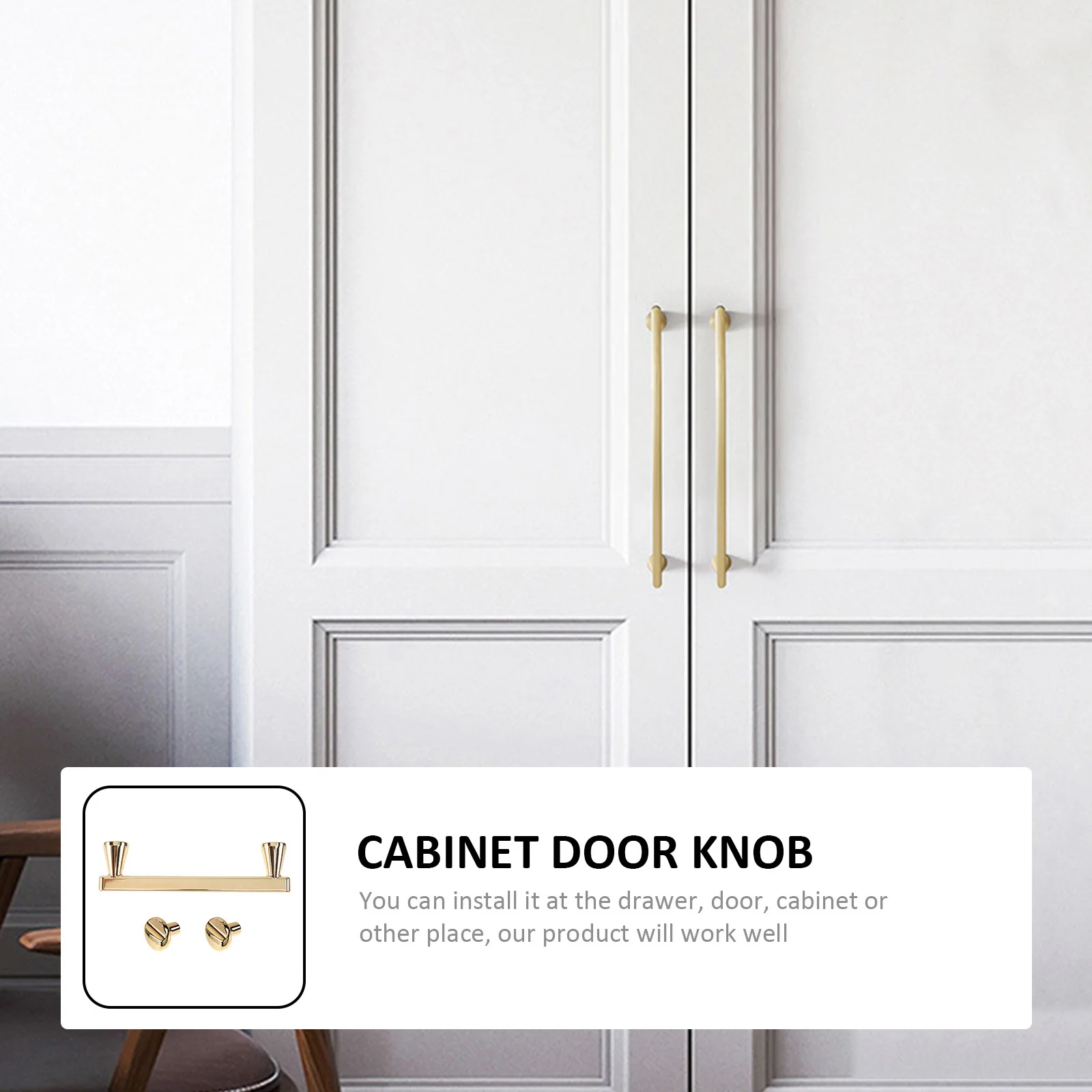 

3Pcs Gold Drawer Pull Handles Retro Door Cabinet Knobs Durable Furniture Accessories for Home Cabinet Door Knob