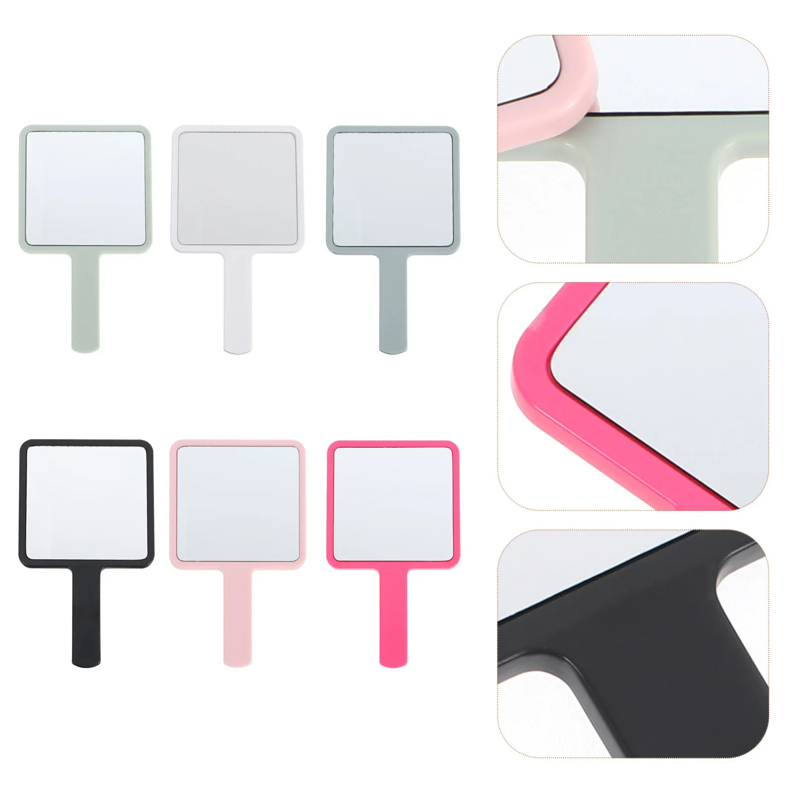 6 قطع مرآة مكياج رفيعة محمولة باليد، مرآة مدمجة عصرية للسفر في الهواء الطلق، ضرورية للسيدات والجمال