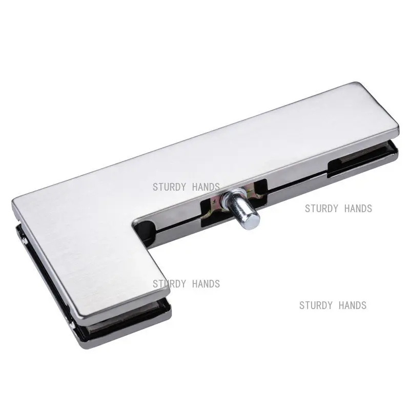 

Stainless steel frameless glass door clamp floor spring door hardware accessories right angle straight corner clamp