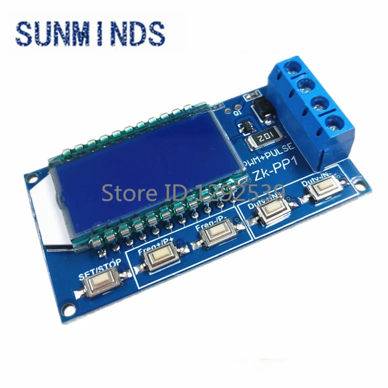 1pcs Signal Generator Square Wave 1-Channel 1Hz-150KHz Dual Mode LCD PWM Pulse Frequency Duty Cycle Adjustable Module ZK-PP1