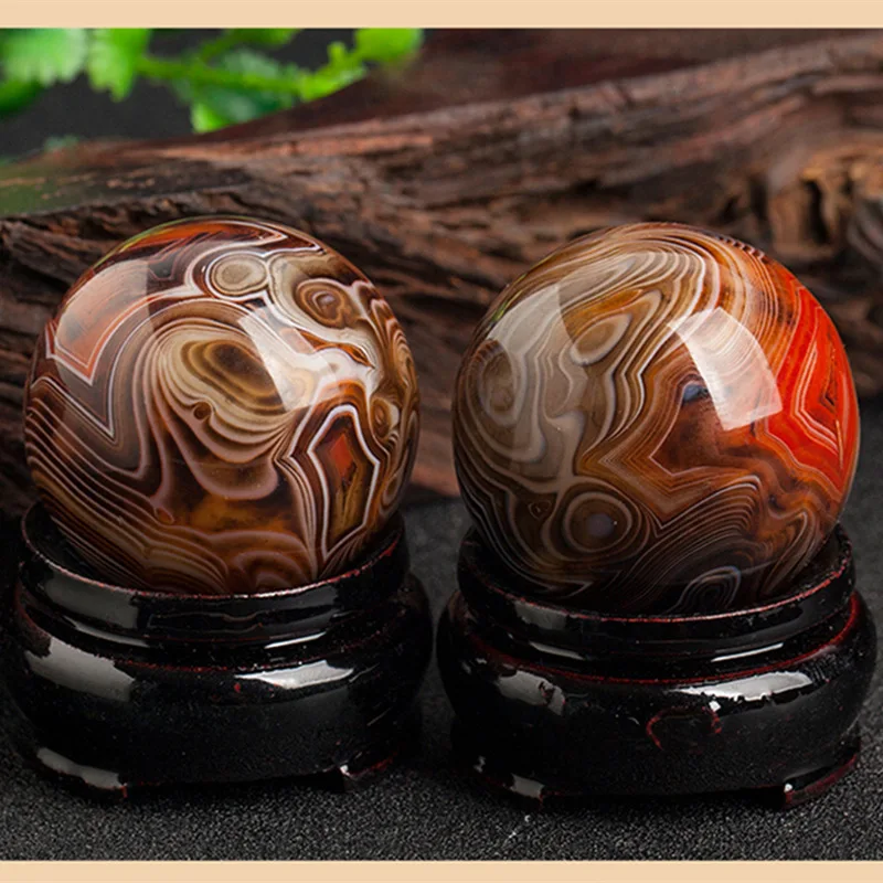 Madagascar Sardonyx Agate Fitness Ball Jade Handle Playing Ball for the Elderly Hand Rotating Ball Wholesale