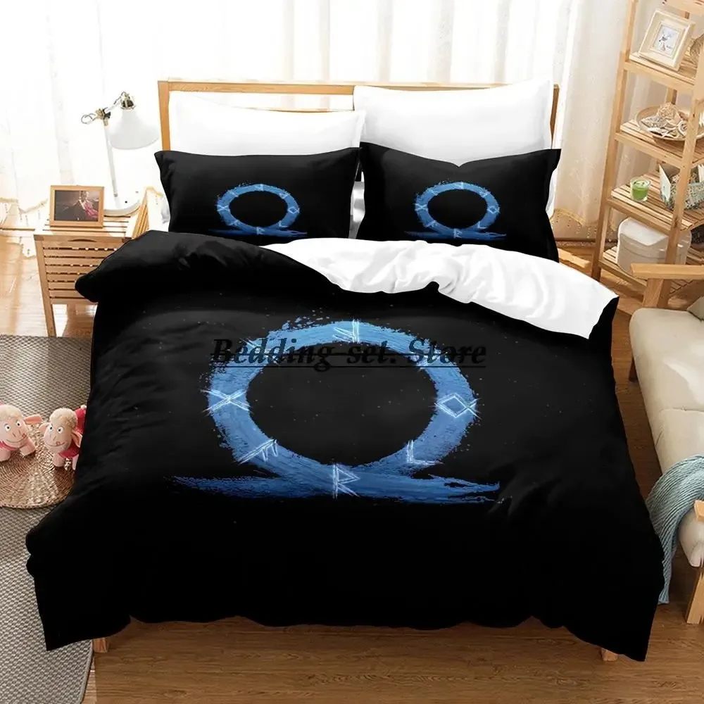 God of war conjunto de cama único gêmeo completo queen king size conjunto aldult criança quarto conjuntos capa edredão impressão 3d anime conjunto folha