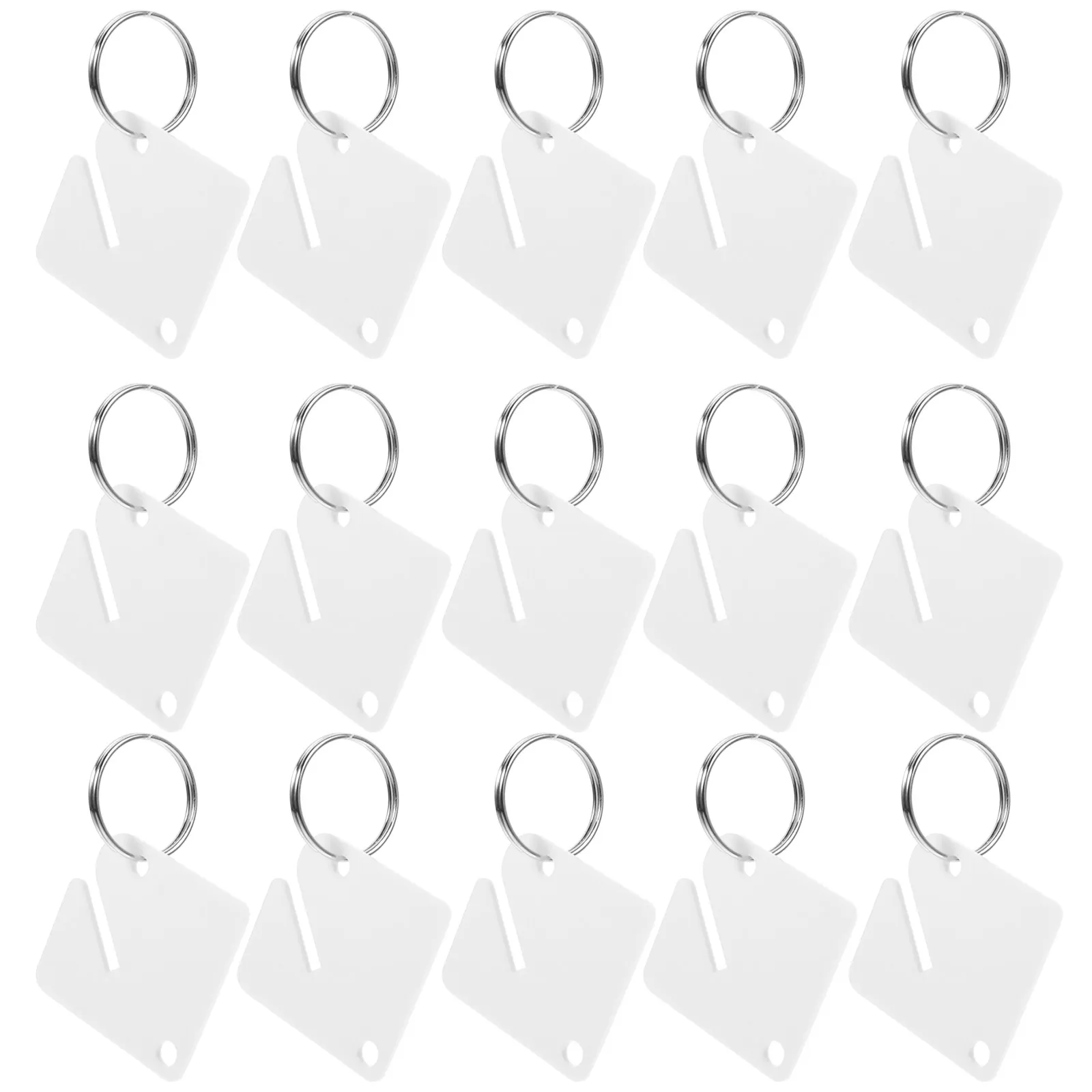 

60Sets Acrylic Keychain Classification Tags Blank Key Tags with Zinc Alloy Key Rings for Labeling Keys Parking Spots Gym