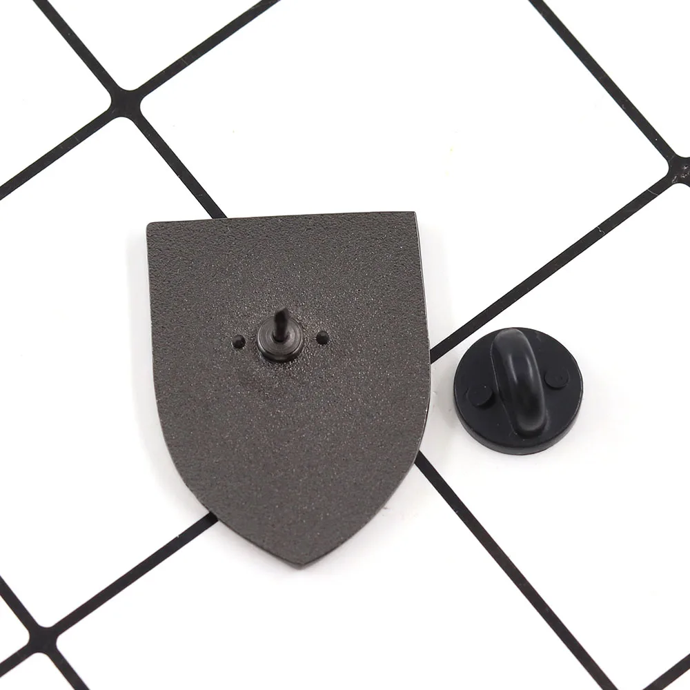 Flämischer Löwe Emaille-Pin Flandern Belgien Wappen-Brosche Deutscher Schwarzer Löwe auf Gelbem Schild Metall-Abzeichen Heraldischer Schmuck Geschenk – Detail 3