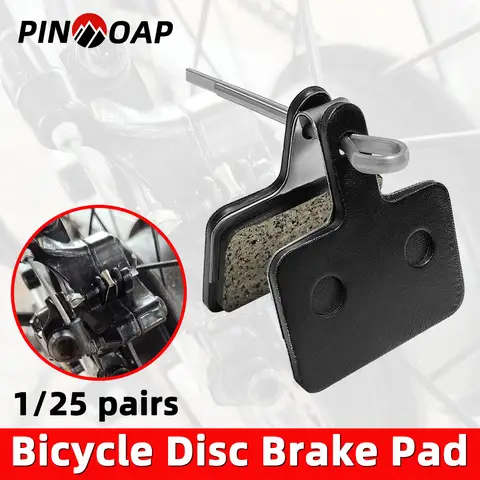 PINMOAP 1/25 Pairs Bicycle Brake Pads Made Of High-Performance Resin Material Disc Brake Pads Bicycle Parts Riding Accessories