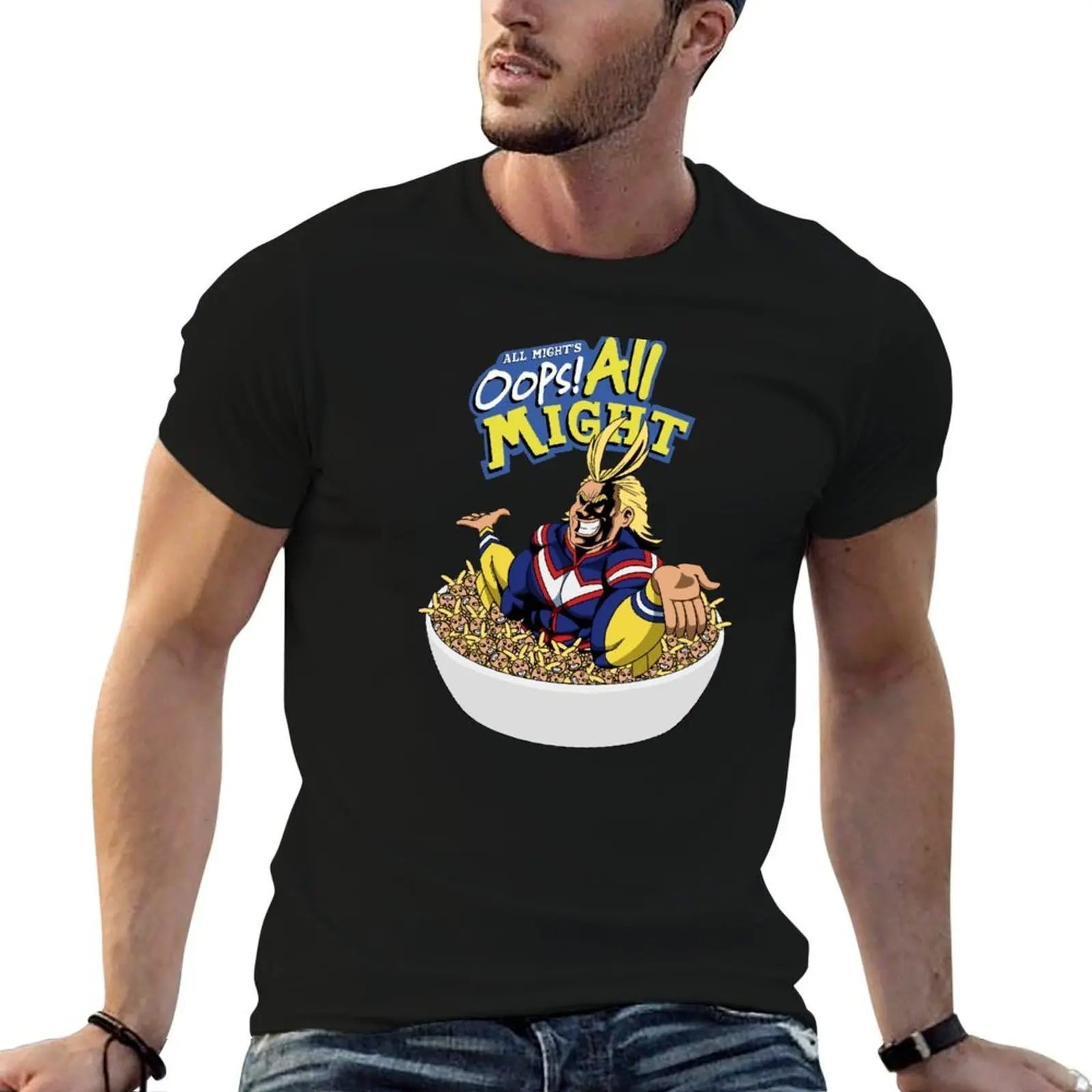 

Oops All Might T-Shirt anime t shirts for man cotton t shirts man 100% T-Shirt