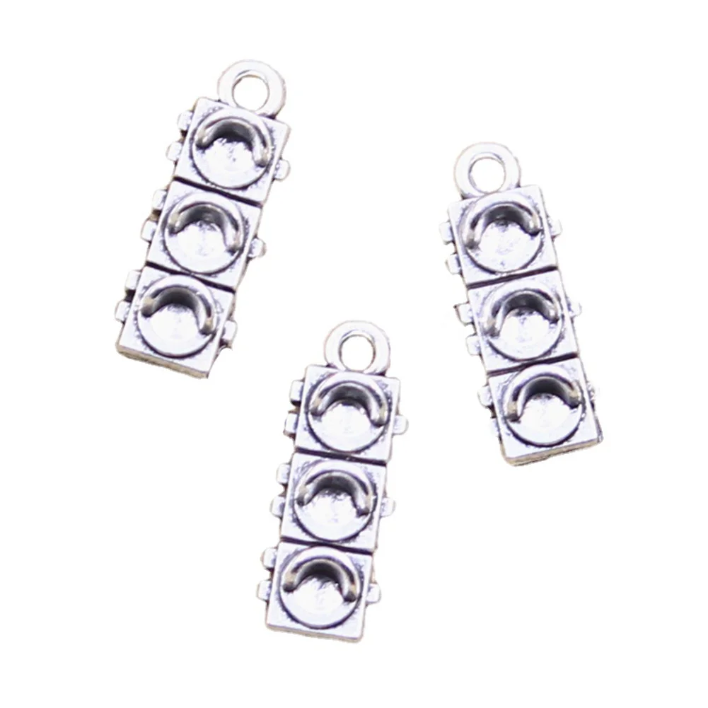 15pcs Charms Traffic Signal Light 20x7x5mm Antique Silver Color Pendants Making DIY Handmade Tibetan Finding Jewelry