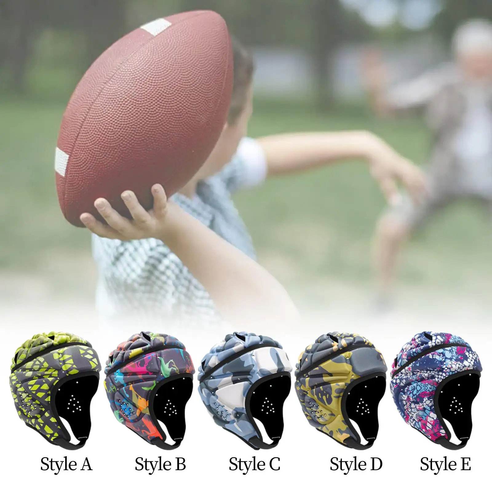 

Rugby Helmet, Rugby Helmets, Comfortable to Wear, Soft and Lightweight Padded