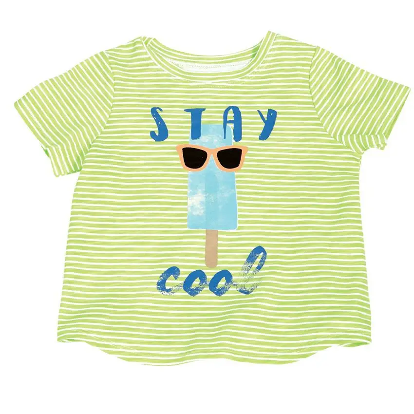 Camiseta de Manga Corta de Algodón Puro para Bebés Niños, MUD PIE, Ropa de Verano con Divertido Estampado, Cuello Redondo, 10...