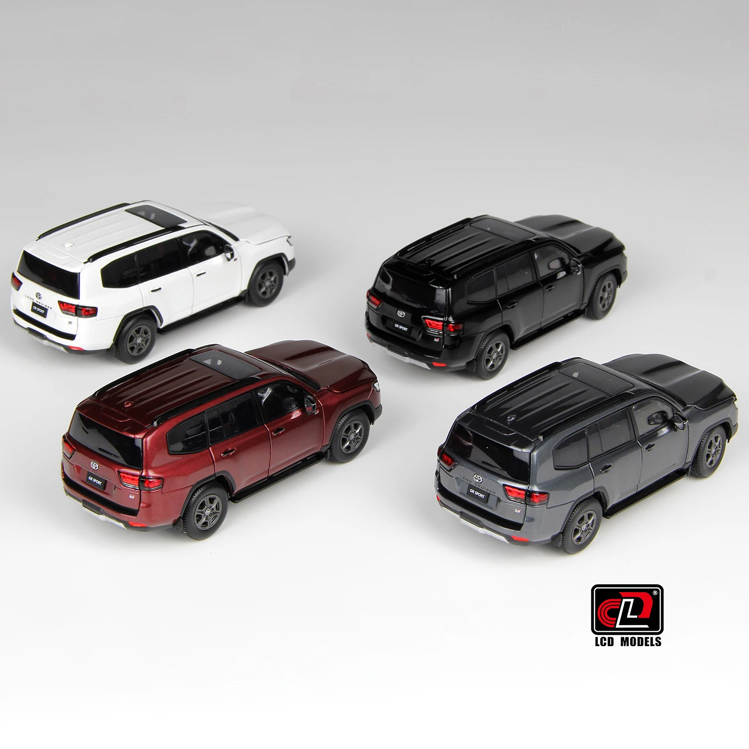 LCD Full Drive 1/43 Toyota LC300 SUV GR-Sport Car model Metal car model Static display Holiday gift collection