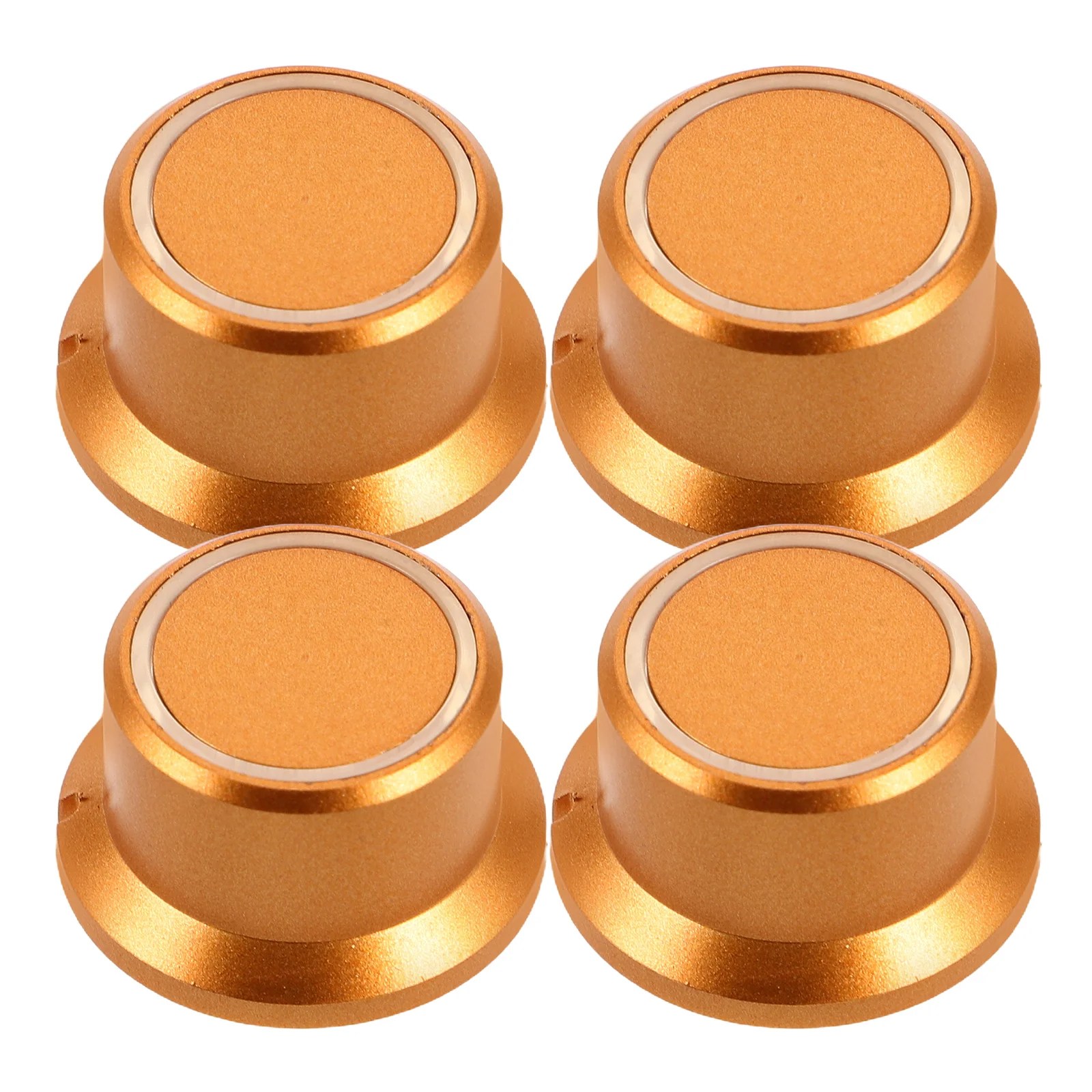 

4pcs Volume Control Knobs Translucent Design Secure Installation Textured Finish Comfortable Grip For Amplifiers Speakers Mixers