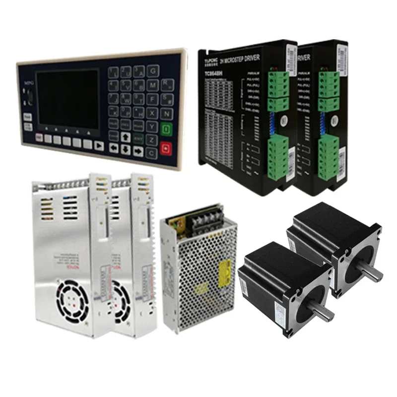 2 axis CNC controller kits 8.5n.m stepper motor 7.2A stepper driver for cutting, packing, welding, feeding, punching, drilling