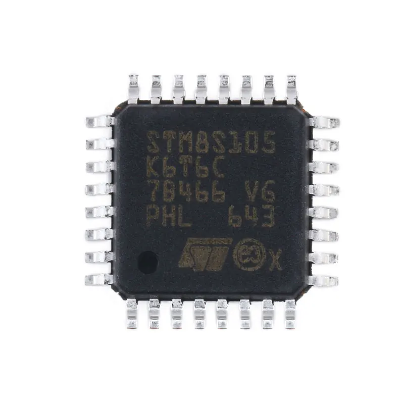 Original genuine STM8S105K6T6C LQFP-32 16MHz/32KB flash memory 8-bit microcontroller MCU