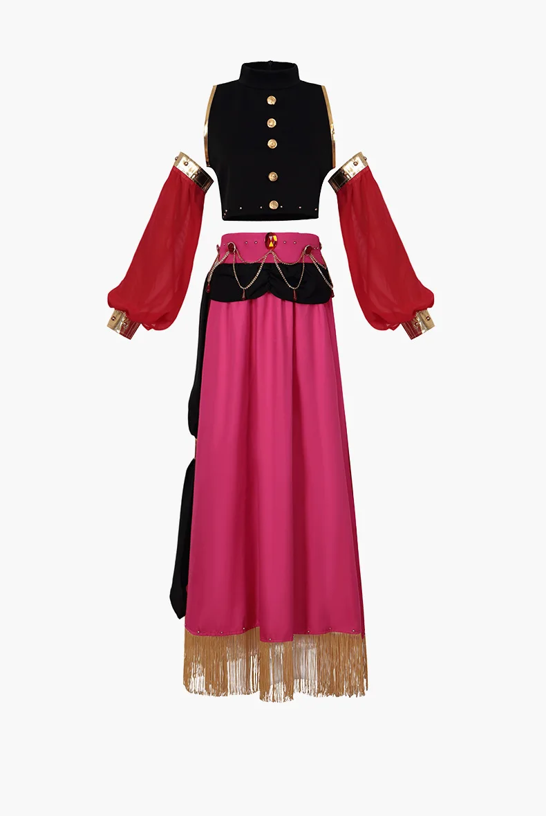 Anime azul bloqueio cosplay chigiri hyoma vestido exóticas estilo indiano roupas barriga-nu véus carnaval roupa dança palco wear