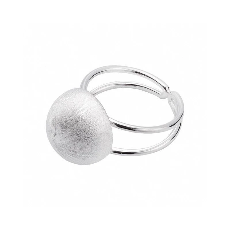 Mewanry Brushed Ball Geometric Rings For Women Couples New Korean Trendy Minimalist Classic Elegant Unique Birthday Jewelry Gift