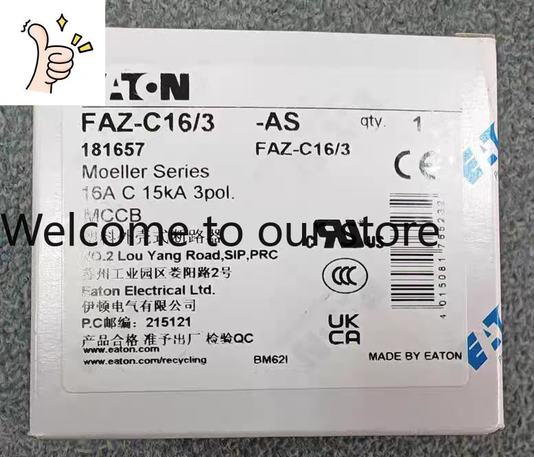

Выключатель Eaton Muller FAZ-C16/3 с высокой способностью к отключению при микропереходах, сертификация UL1077 CE, полный комплект