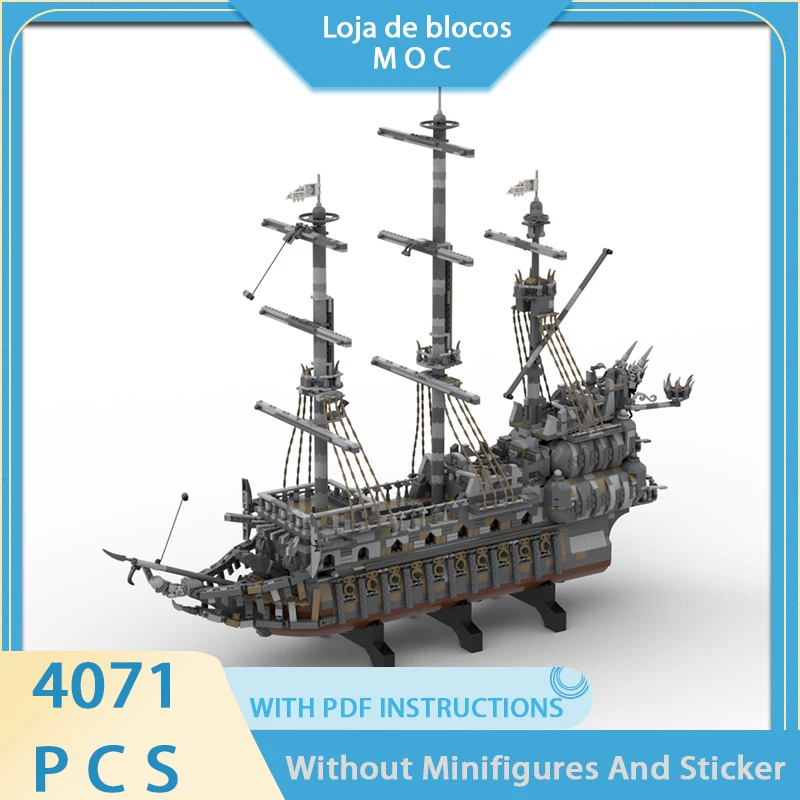Exquisite New Product MOC Building Blocks Movie Scene Model Flying Dutchman Modular Design Puzzle Toy DIY Assembly Set