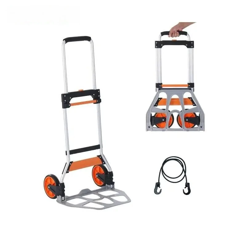 

176/275/309 lbs Folding Hand Truck Portable Cart Dolly with Telescoping Handle and Binding Rope for Moving Warehouse