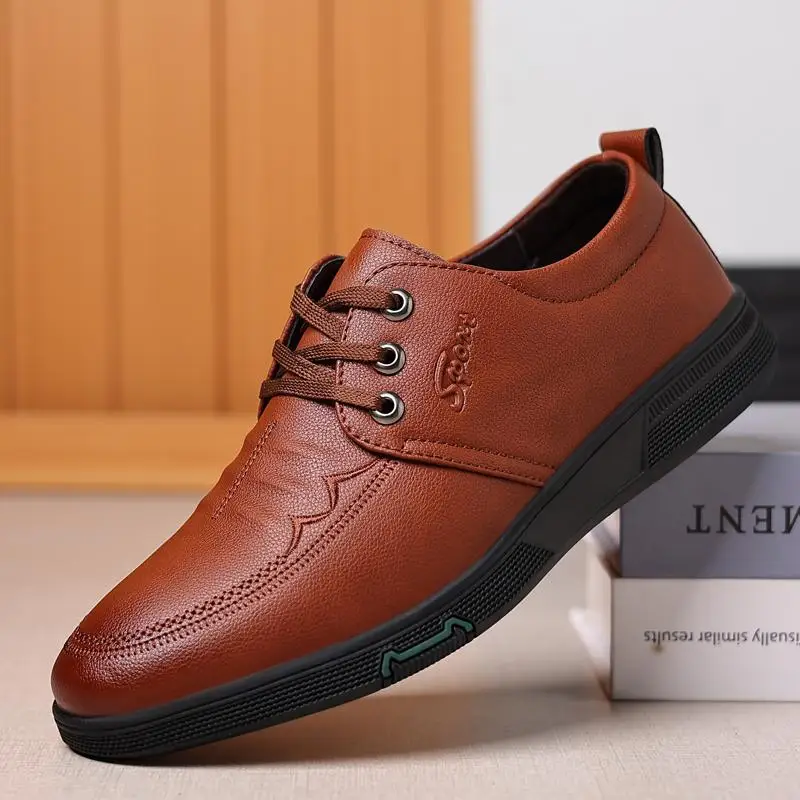 

Мужская обувь, повседневные модные оксфорды из искусственной кожи, вечерние модельные туфли на шнуровке JZ-0177