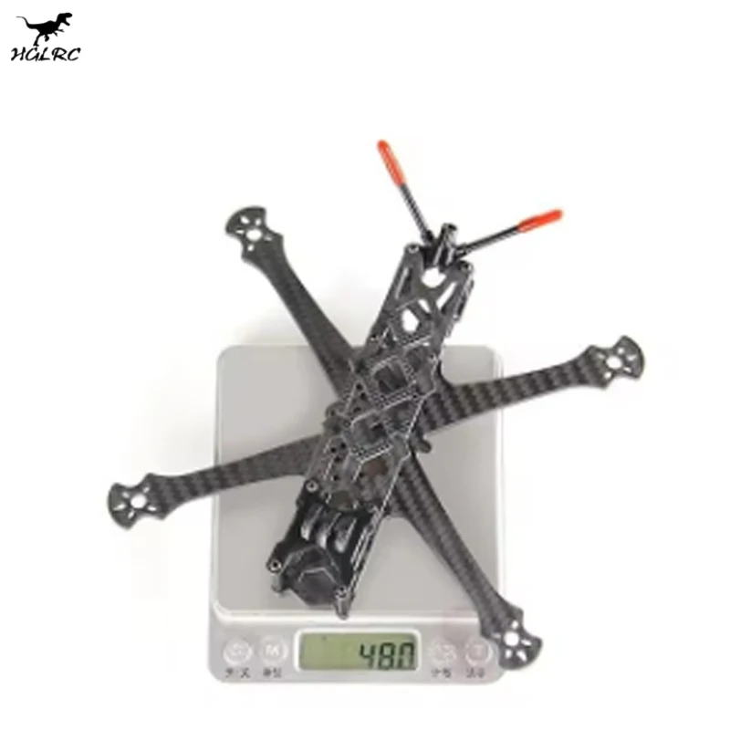 HGLRC Sector4 FR 4 polegadas 178mm FPV Frame Kit com braço de 3mm 3K Fibra de carbono compatível com hélice de 4 polegadas para peça de drone de corrida FPV