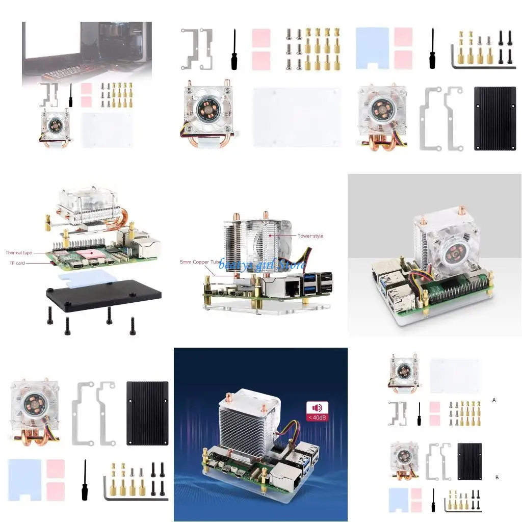 

C7AB Cooling Fan ICE Tower CPU Heatsink for Small Computer Improved Cooling Efficiency Eye catching Design