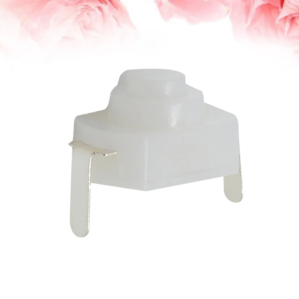 20Pcs LED Flashlight Button Switch Heavy Duty Copper for Portable Lighting Fixtures on Off Control 1208 Curved Feet White Quick